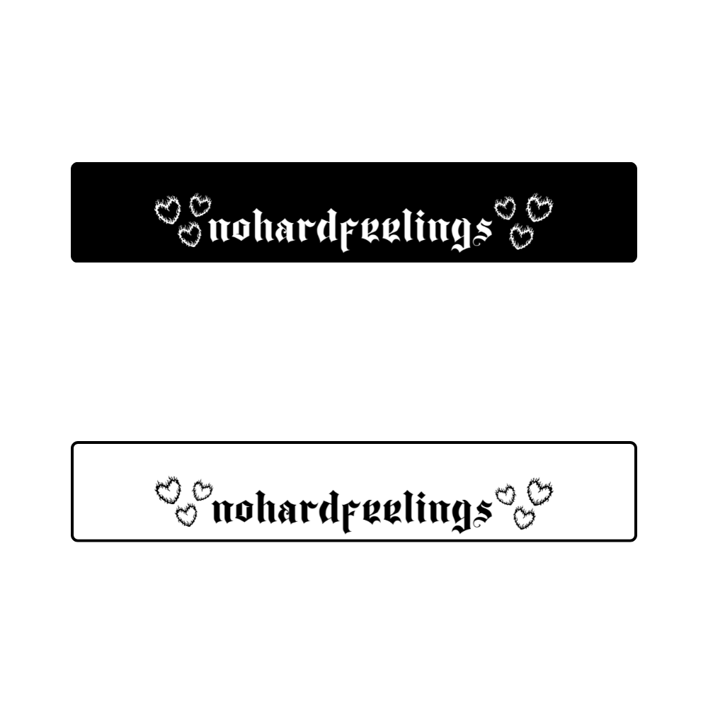 Banner - "nohardfeelings" I Scheibenkeil