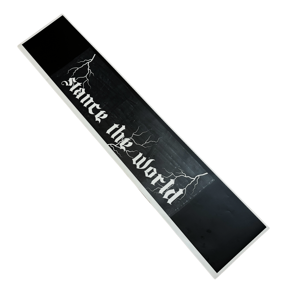 Banner - "stance the world" I Scheibenkeil