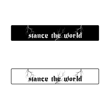 Banner - "stance the world" I Scheibenkeil